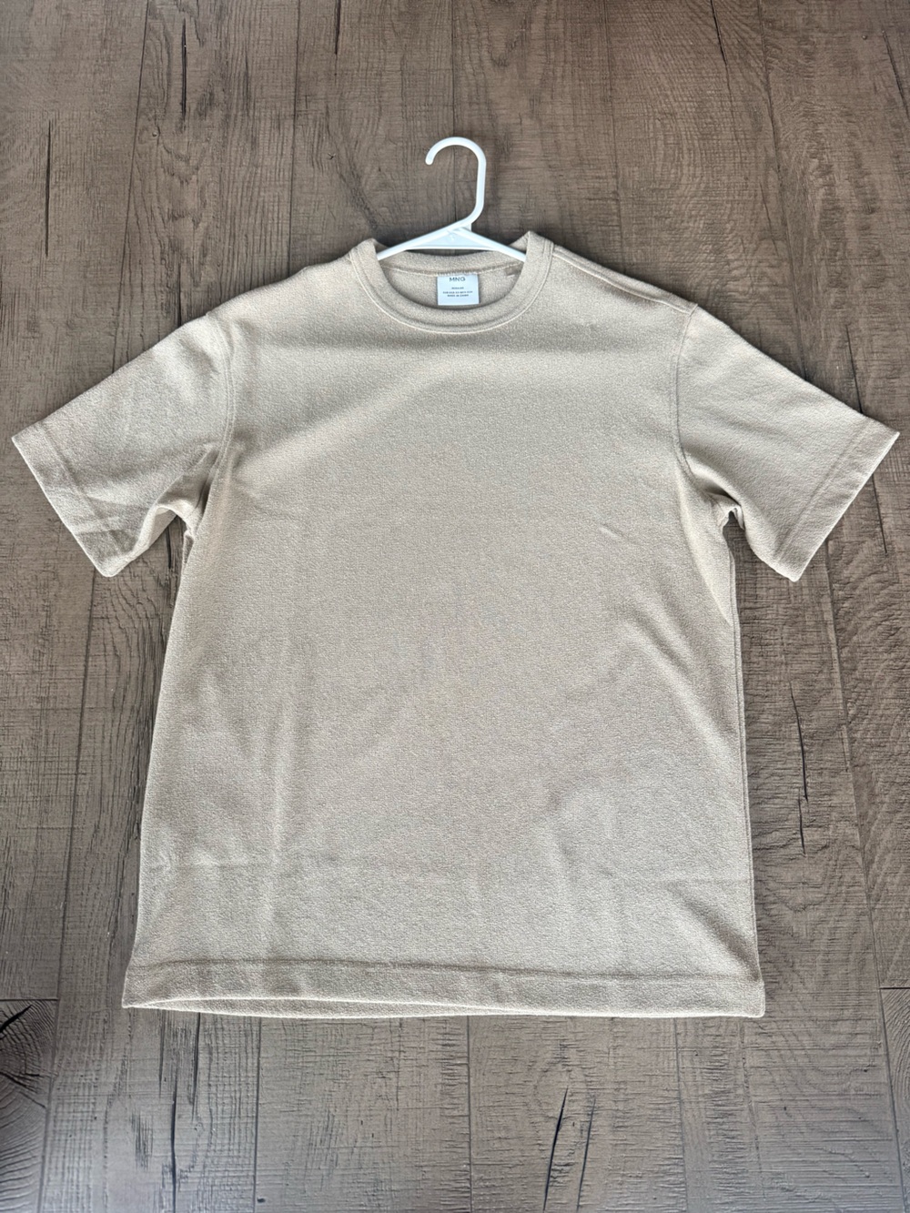 Mango Minimalist Cream Short Sleeve Tee